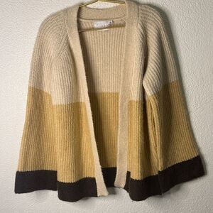 LUSH- Elegant Open Front Cardigan Sweater- Banana Cream colorway- Small